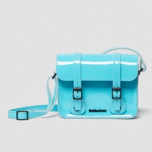 Dr Martens Turquoise 7 inch Patent Leather Crossbody Bag Satchel